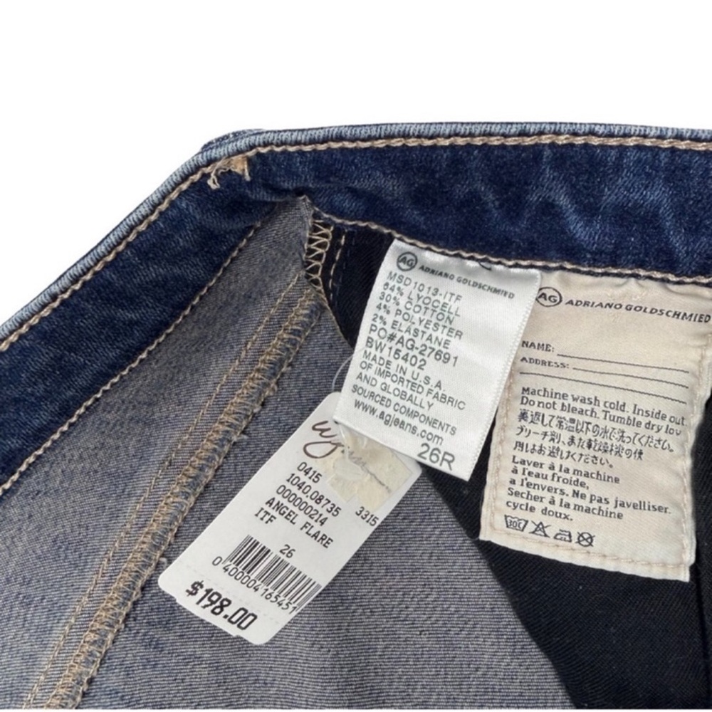 AG Adriano Goldschmied The Angel Boot Cut Jeans Size 26 NWT Tall Inseam - Picture 6 of 8